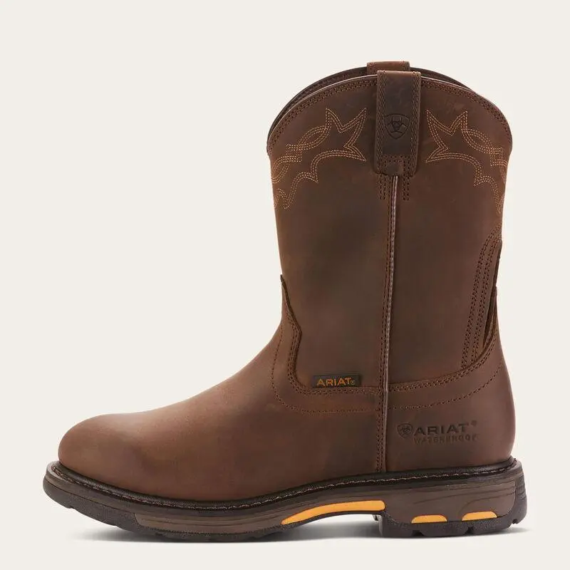 Workhog Waterproof Work Boot - Oily Distressed Brown 2
