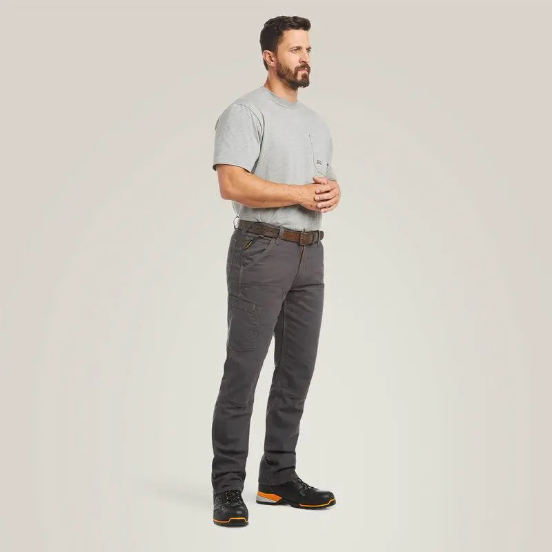 Rebar M4 Low Rise Durastretch Made Tough Double Front Stackable Straight Leg Pant - Rebar Grey 4