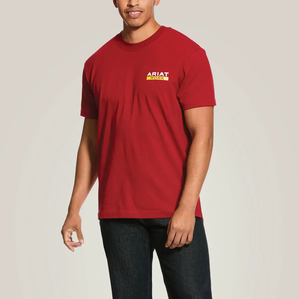 Rebar Cotton Strong Roughneck Graphic T-Shirt - Rio Red 3