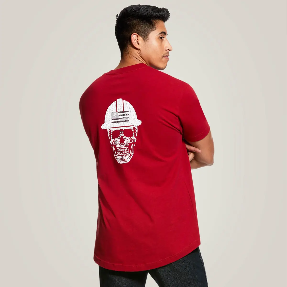 Rebar Cotton Strong Roughneck Graphic T-Shirt - Rio Red 1