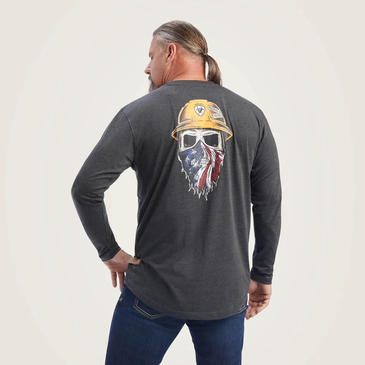 Rebar Workman Born For This Graphic T-Shirt - Charcoal Heather 1