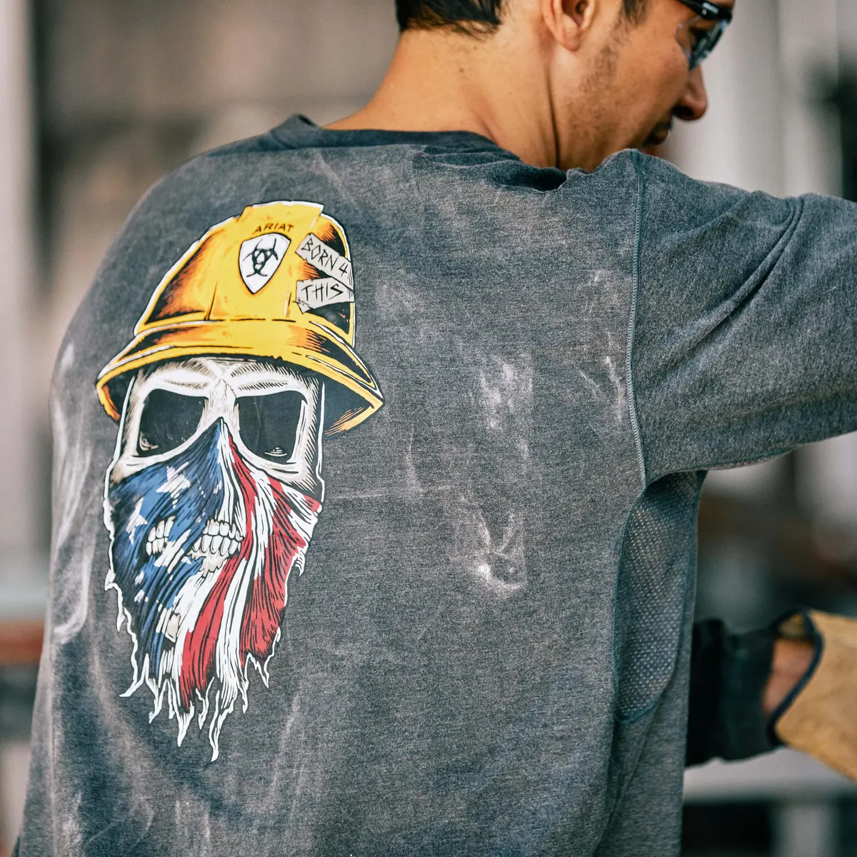 Rebar Workman Born For This Graphic T-Shirt - Charcoal Heather 2