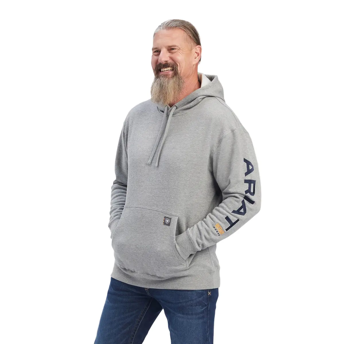 Rebar Graphic Hoodie - Heather Grey 1