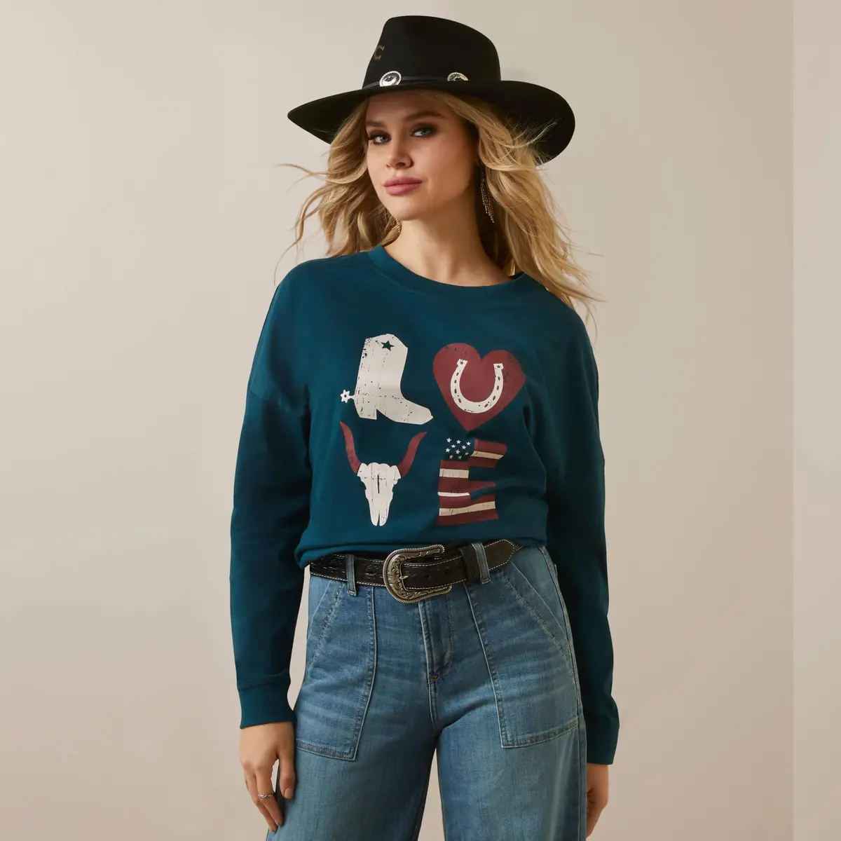 Women's Love Oversized Tee - Reflecting Pond 1