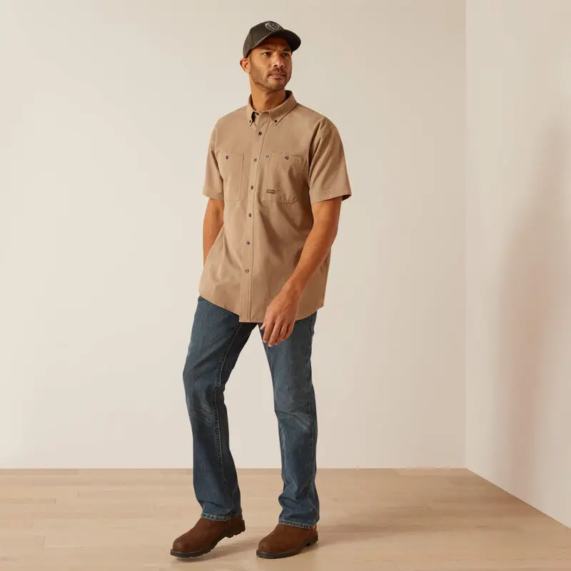 Rebar Made Tough 360 Airflow Work Shirt, Khaki 3