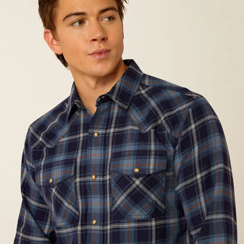 Hugo Retro Long Sleeve Shirt - Maritime Blue 4