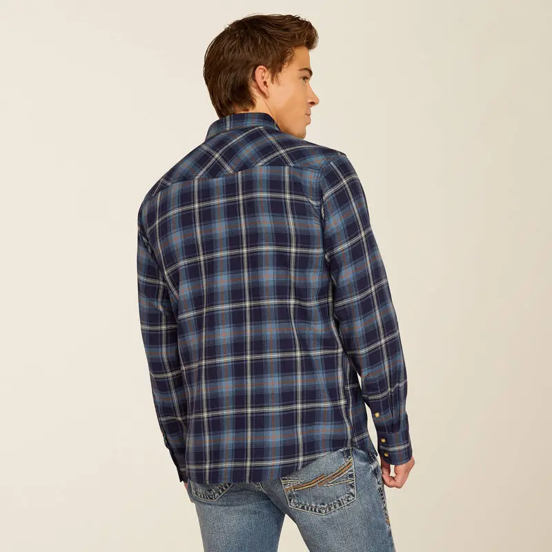 Hugo Retro Long Sleeve Shirt - Maritime Blue 2