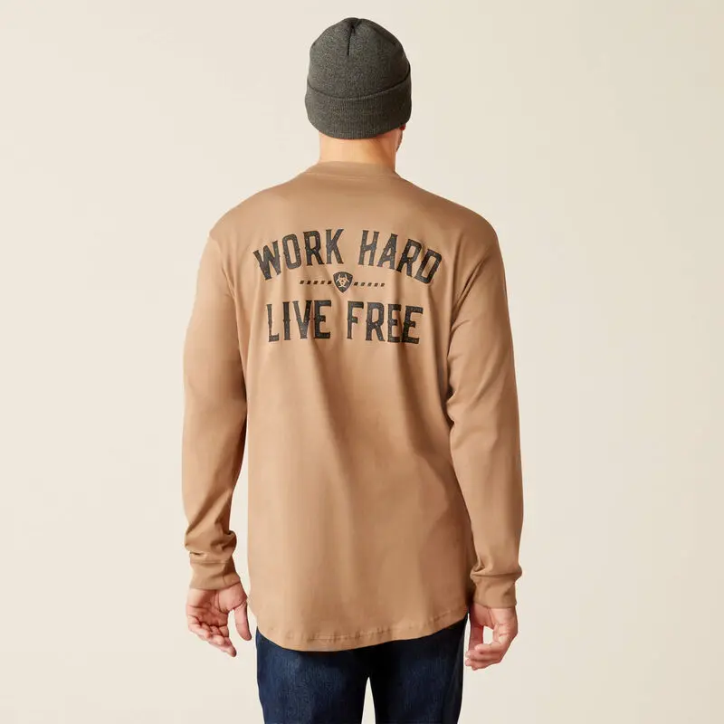 Rebar Cotton Strong Whlf T-Shirt Long Sleeve - Rebar Khaki 2