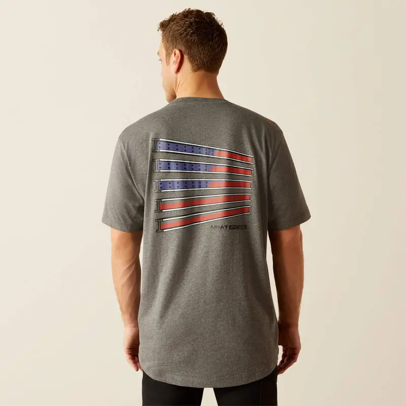 Workman Beams T-Shirt, Ss, Medium Charcoal Heather Grey 1