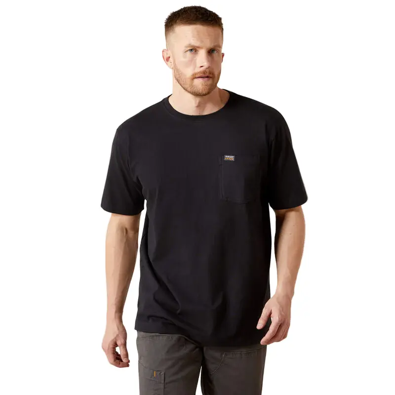 Cotton Strong Standard Pocket T-Shirt Ss -Black 1