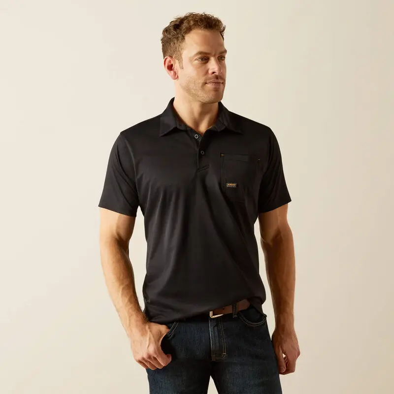 Rebar Foreman Polo, Ss, Black 1