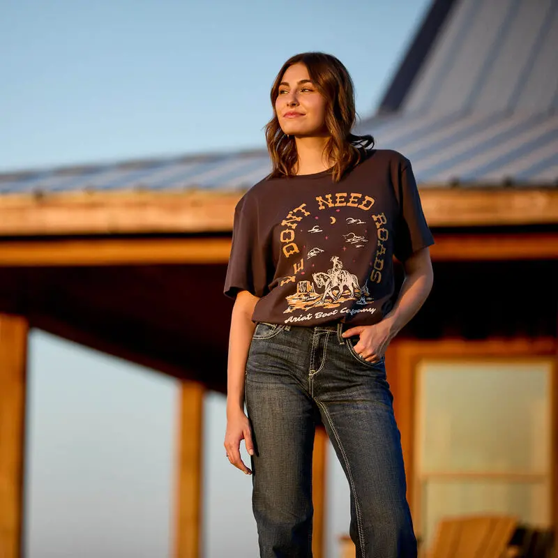 Women's Ariat No Roads Tee - Vintage Black 1