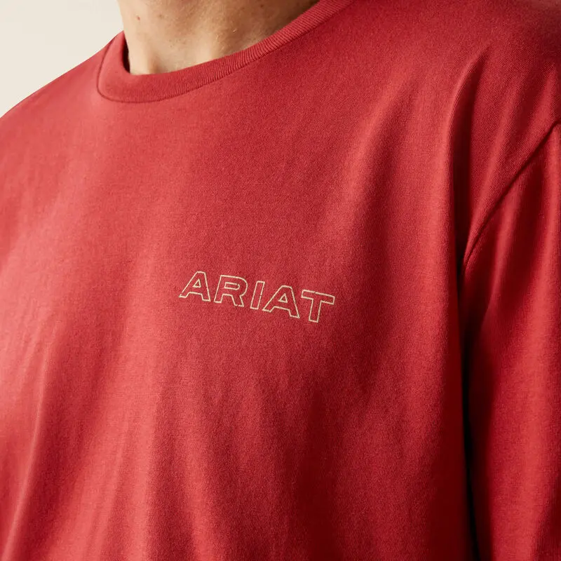 Ariat Patriot Buffalo Coin Tee, Brick Red 3