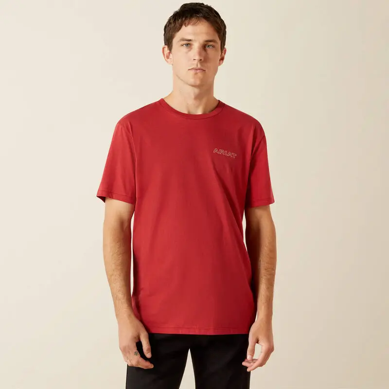 Ariat Patriot Buffalo Coin Tee, Brick Red 2