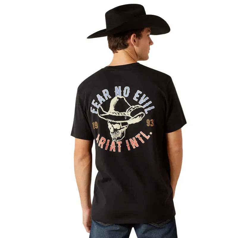 Ariat Stitched Skull Tee, Black 1