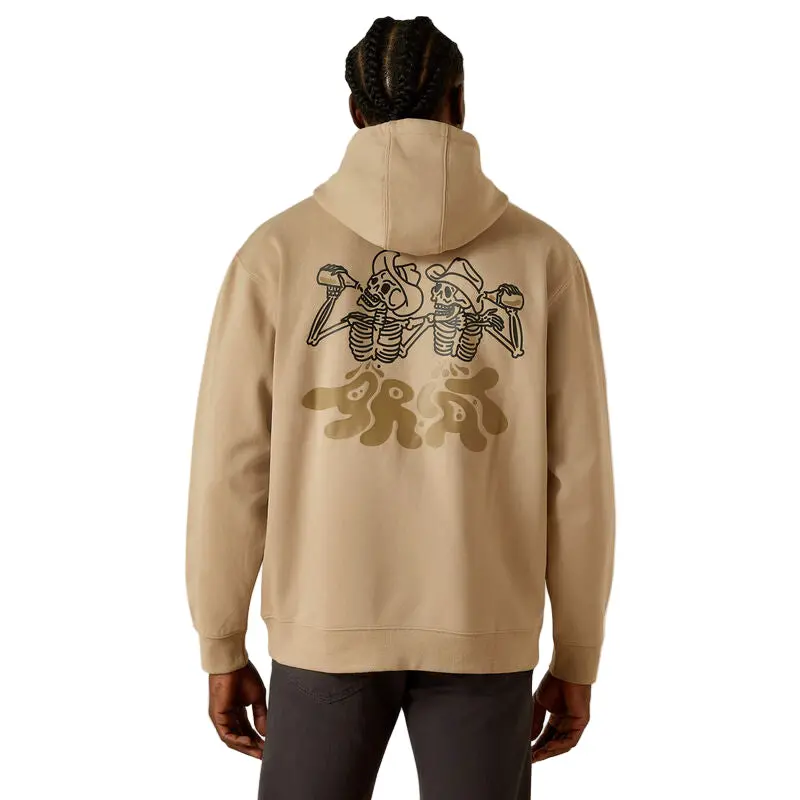Ariat Drinking Buddies Hoodie- Beige 1