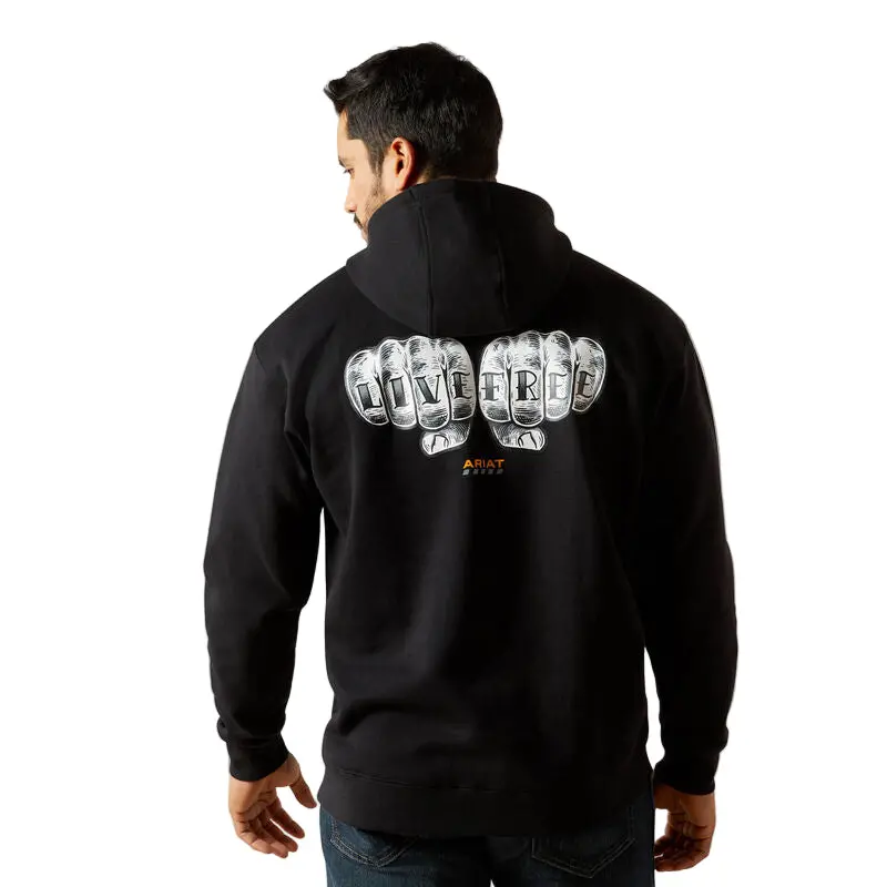 Rebar Workman Bare Knuckle Hoodie, Black 1