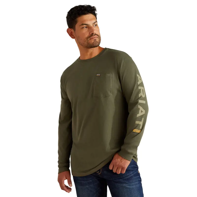 Cotton Strong Standard Logo Pocket Tshirt Long Sleeve - Grapeleaf 1