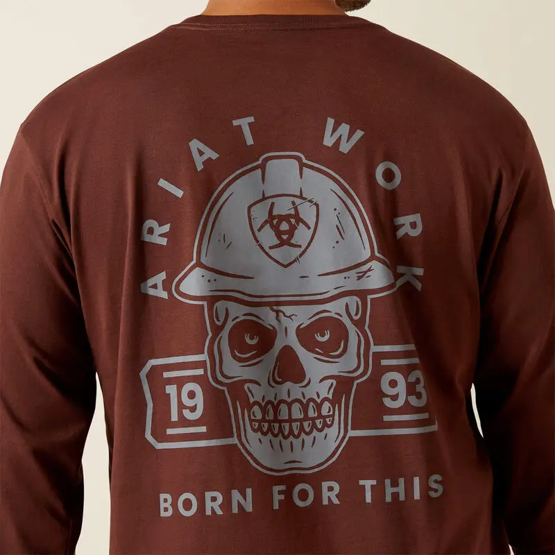 Cotton Strong Hardhead T-Shirt Ls- Bitter Chocolate 3