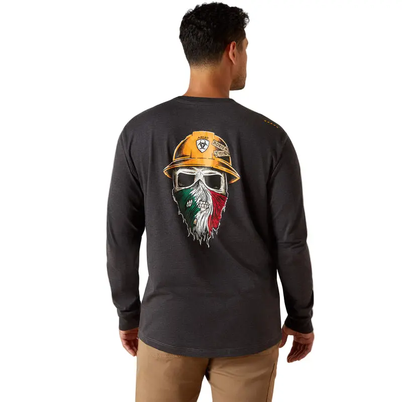 Workman Born For This T-Shirt - Charcoal Heather/Mexico 1