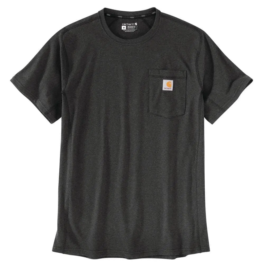 Carhartt Force® Relaxed Fit Midweight Short-Sleeve Pocket T-Shirt - Carbon Heather 2