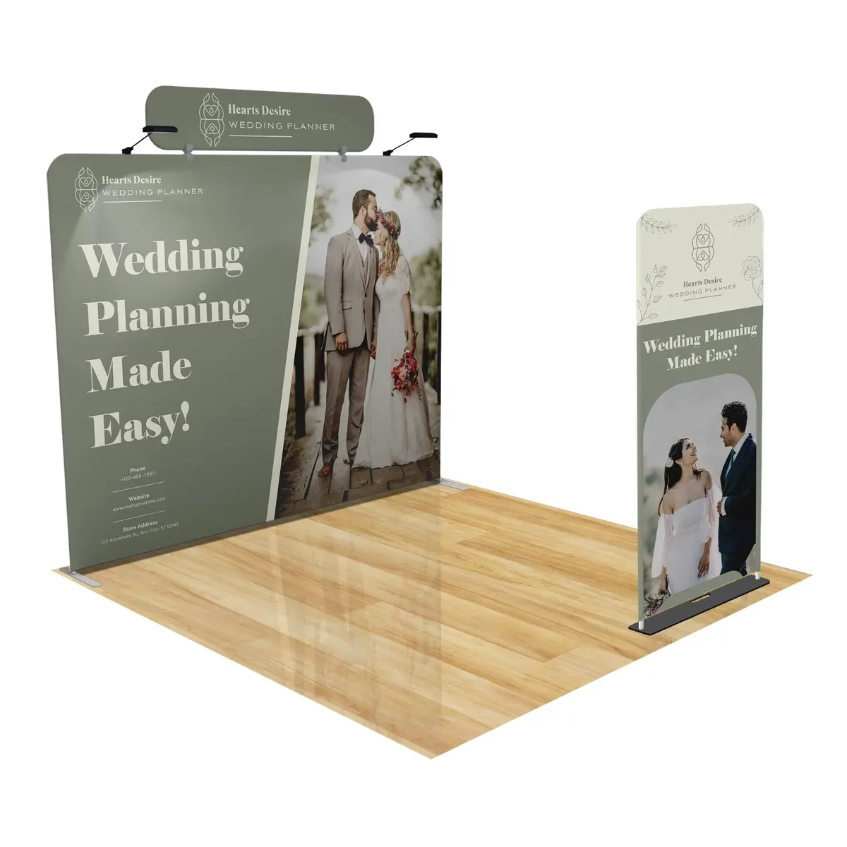 Tension Fabric Trade Show Display With Portable Banner 12
