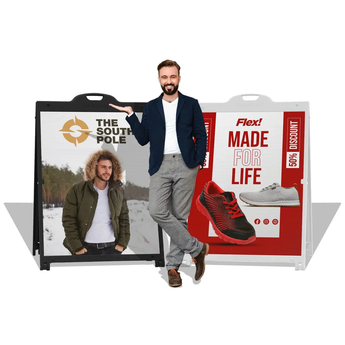 Custom Billboard Plastic A-Frame Sign 36In X 48In 1