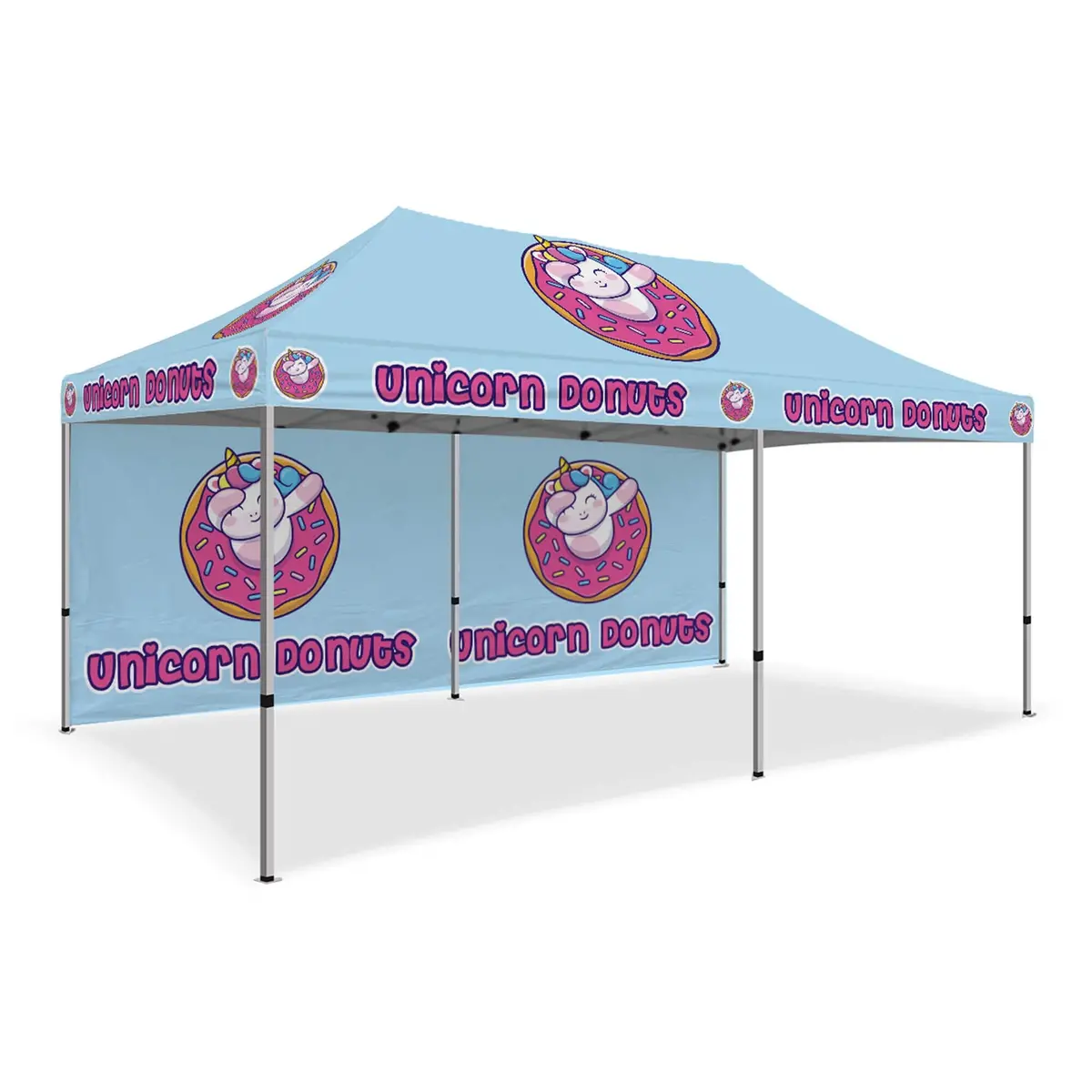 Custom Canopy Tent With Back Wall 7