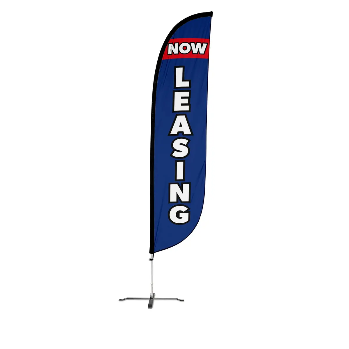 Now Leasing Feather Flag Blue & Red 7