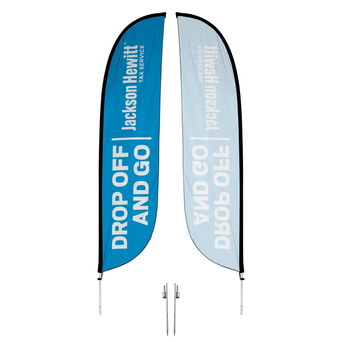 12Ft Feather Flag - Jackson Hewitt - Drop Off Service 3