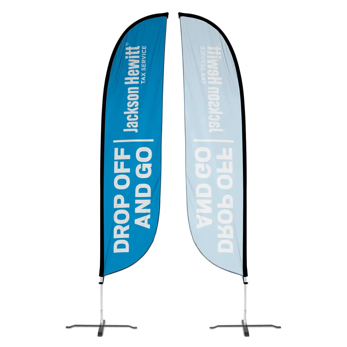 12Ft Feather Flag - Jackson Hewitt - Drop Off Service 3