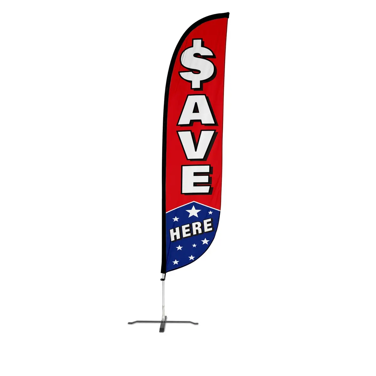 Save Here Feather Flag With Stars 3