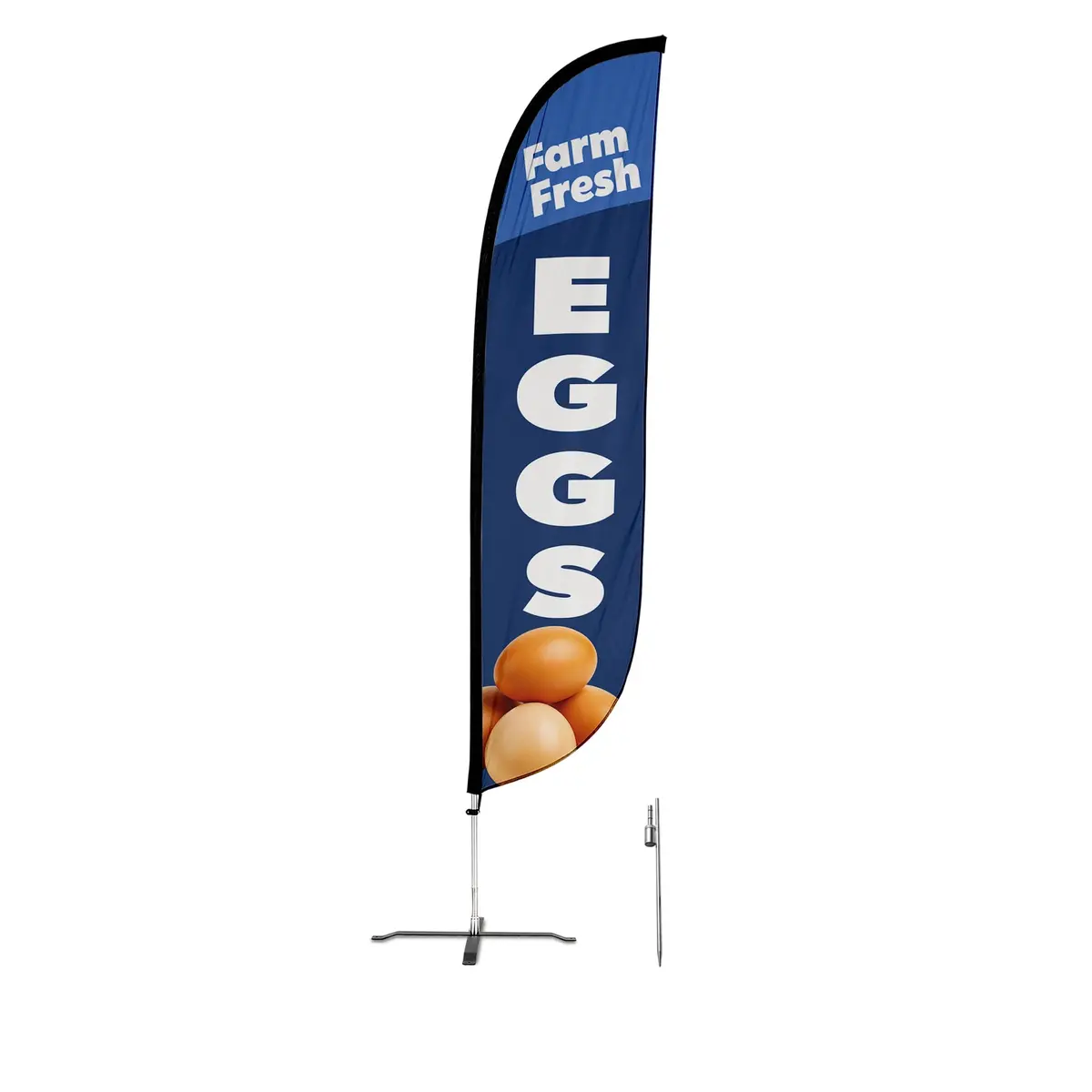 Farm Fresh Eggs Feather Flag 4