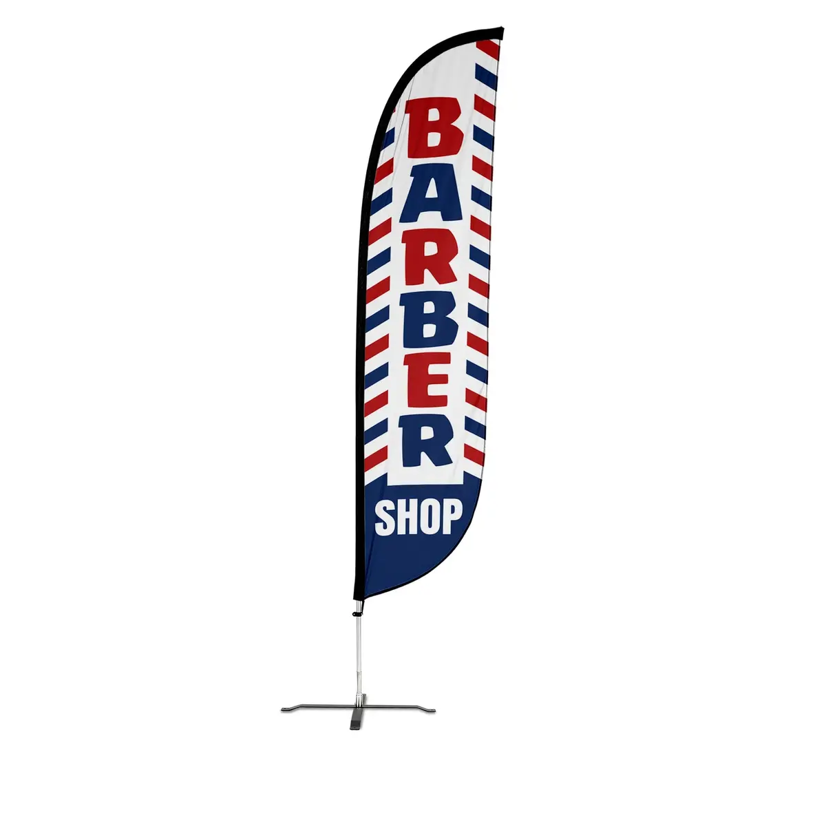 Barber Shop Feather Flag Red/White/Blue 7