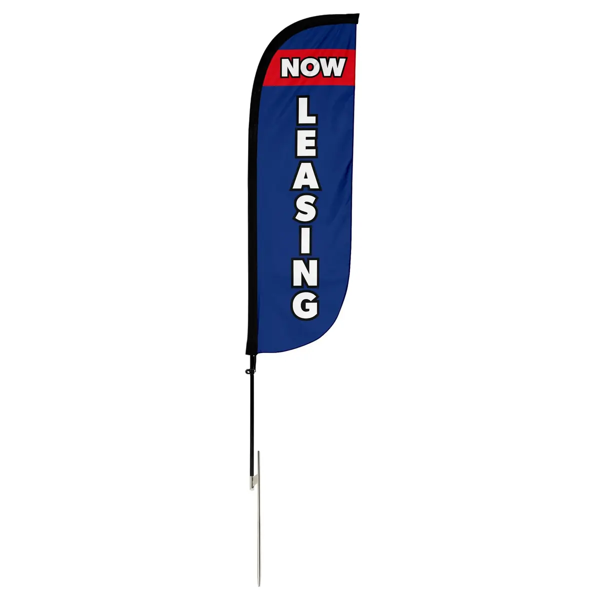 Now Leasing Feather Flag Blue & Red 2