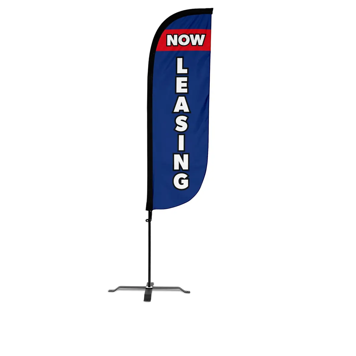 Now Leasing Feather Flag Blue & Red 3