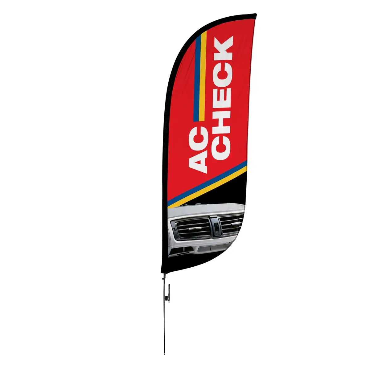 8Ft Ac Check Feather Flag 2