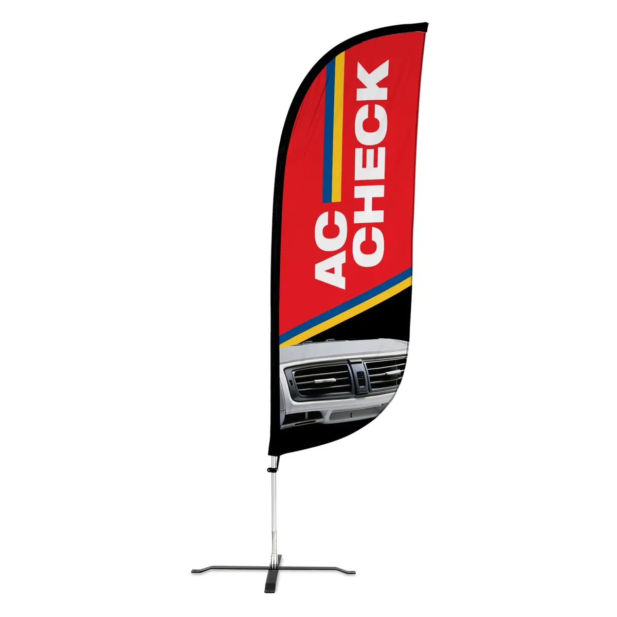 8Ft Ac Check Feather Flag 3