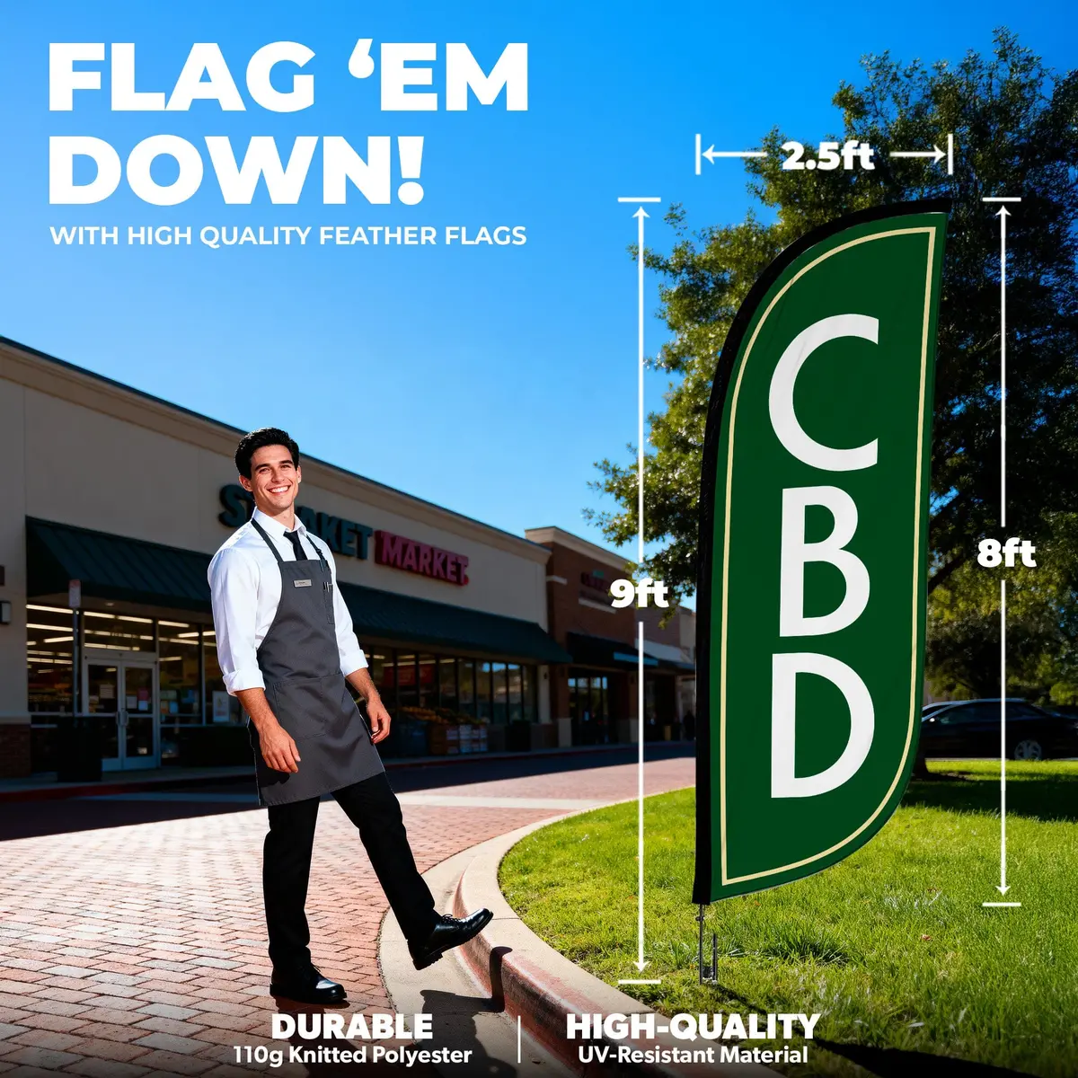 8Ft Cbd Feather Flag 3