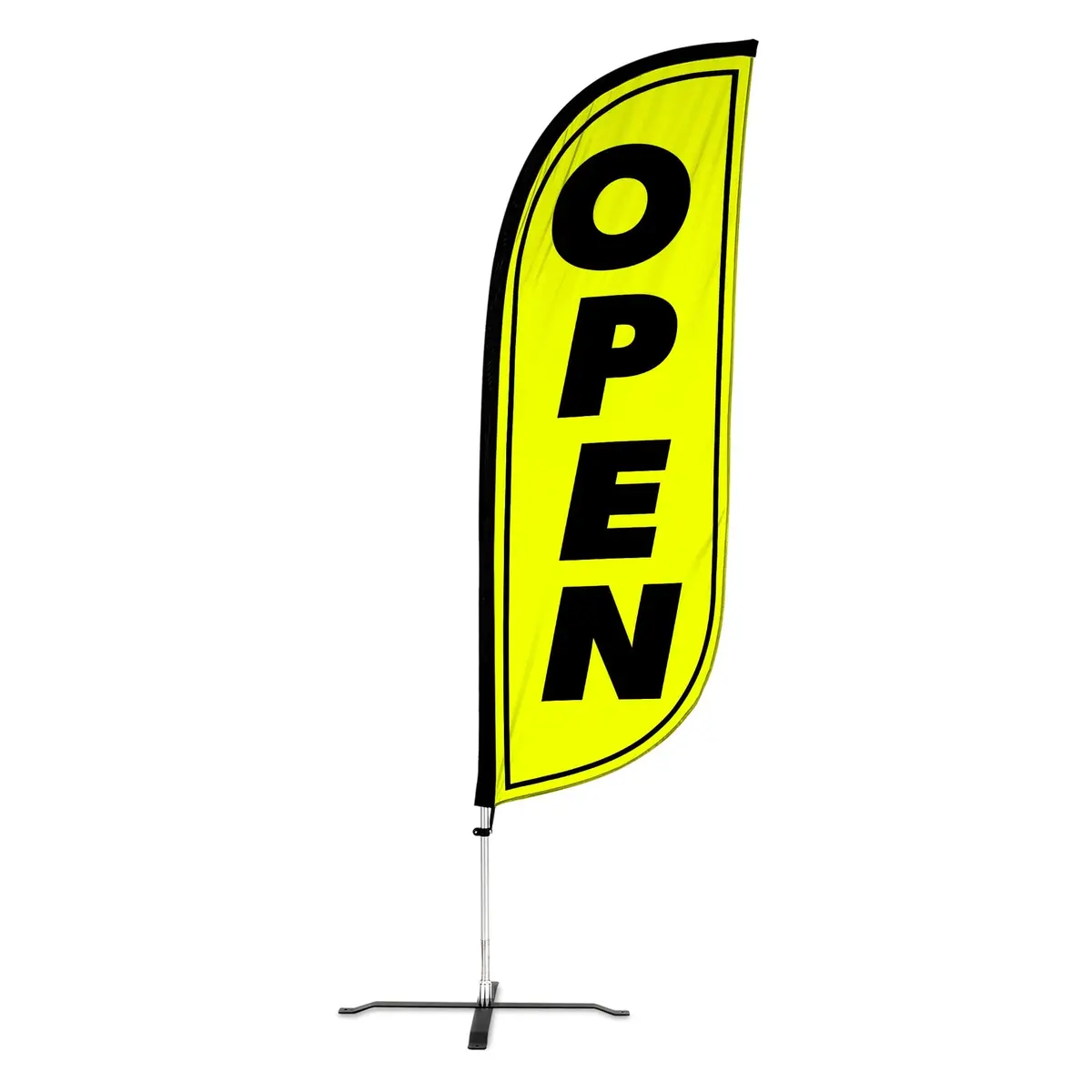 8Ft Fluorescent Open Feather Flag 7