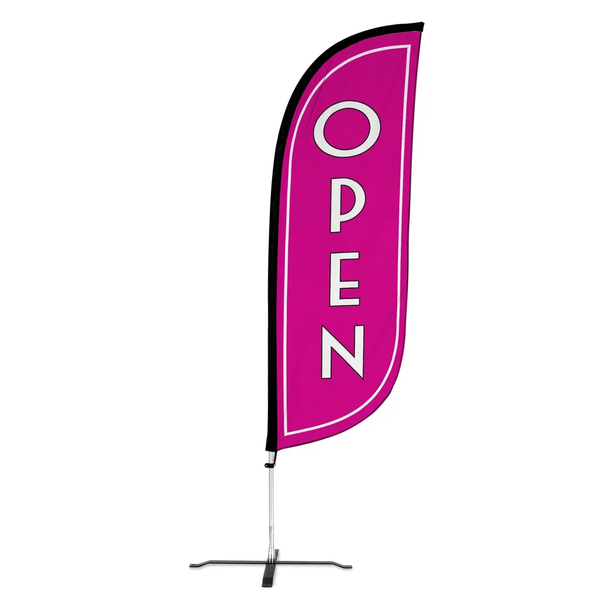 8Ft Pink Open Feather Flag 3