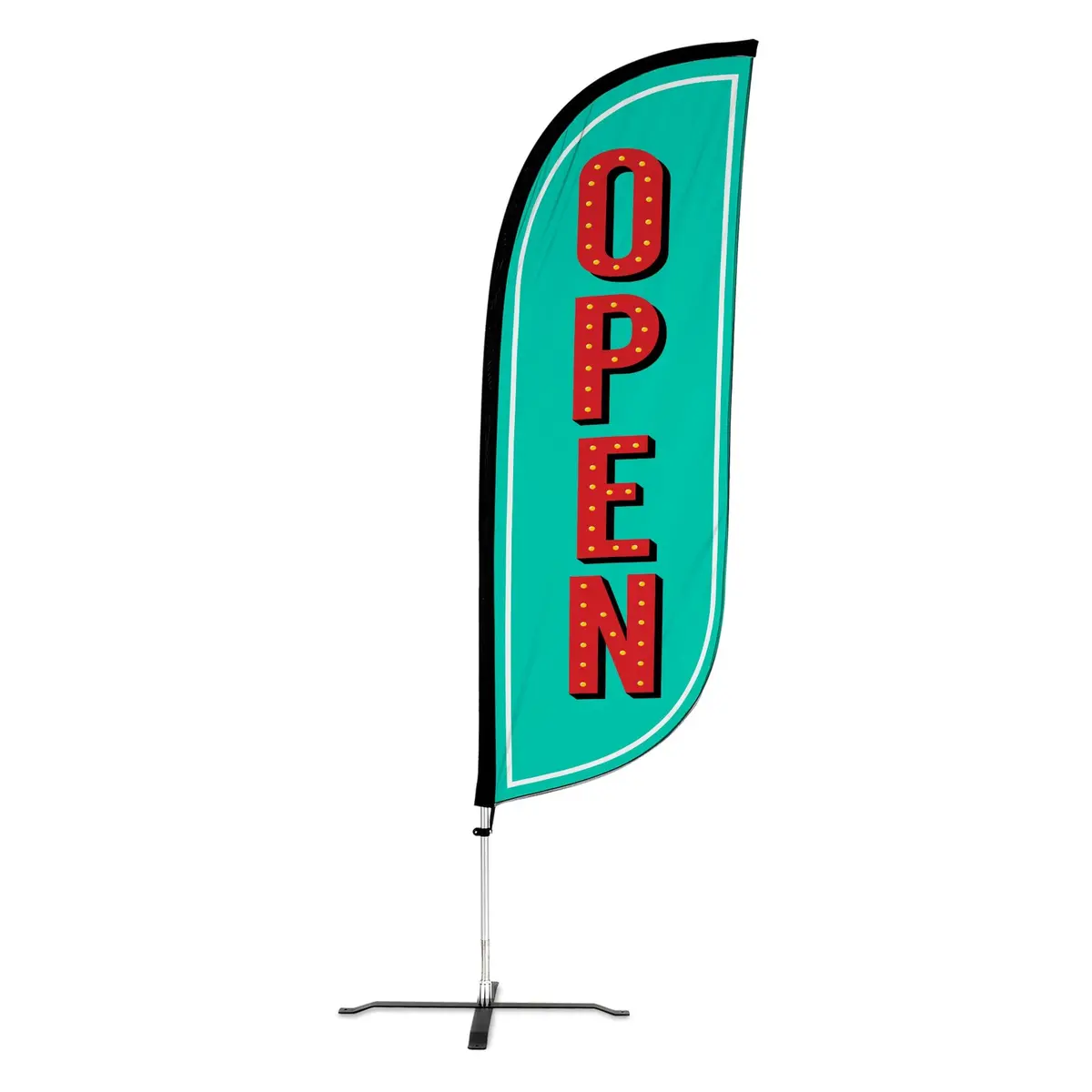 8Ft Vintage Open Feather Flag 3