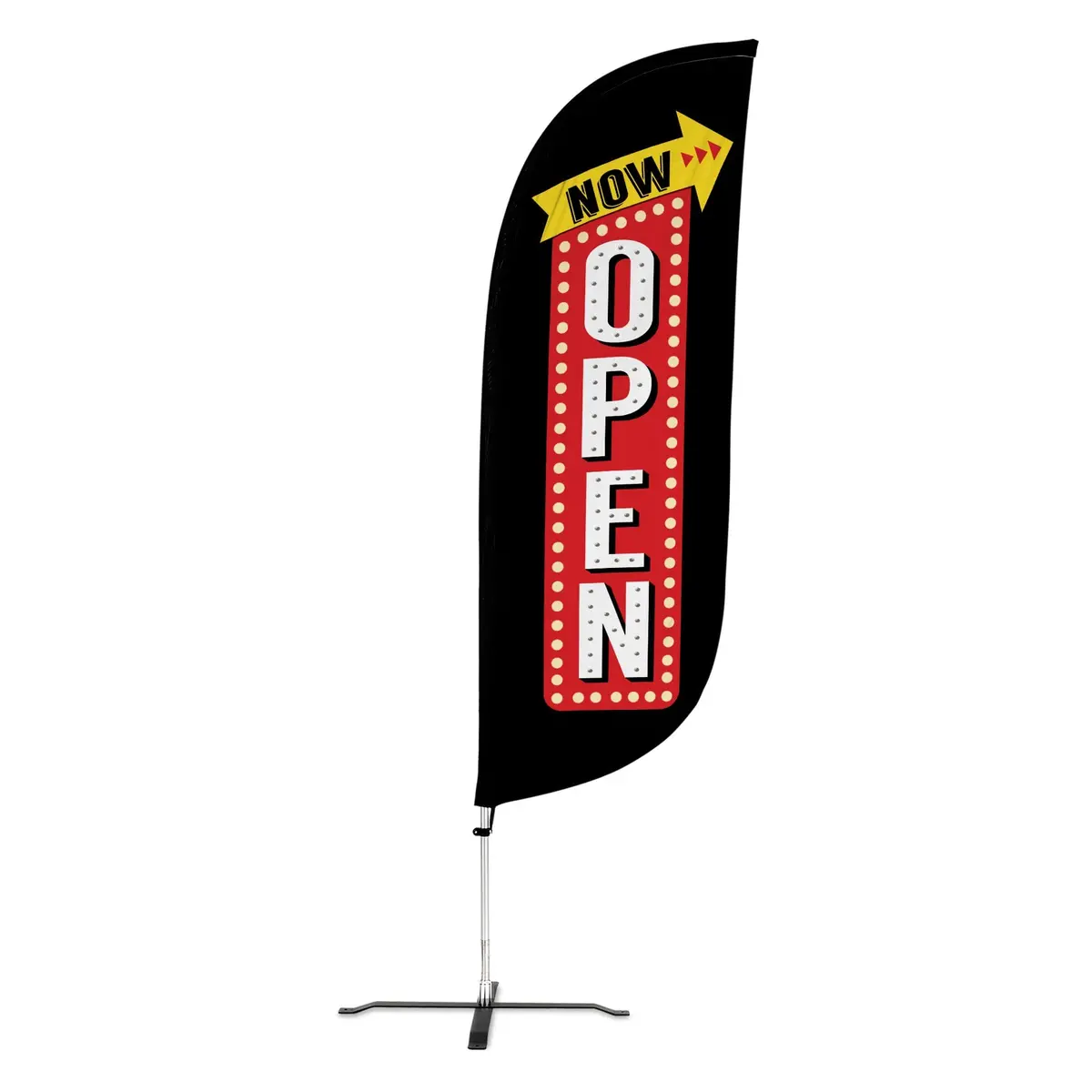 8Ft Vintage Marquee Now Open Feather Flag 3