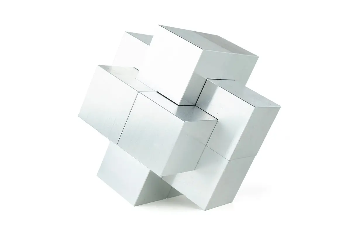 10 Move Burr Puzzle - Piston Aluminum Burr 1