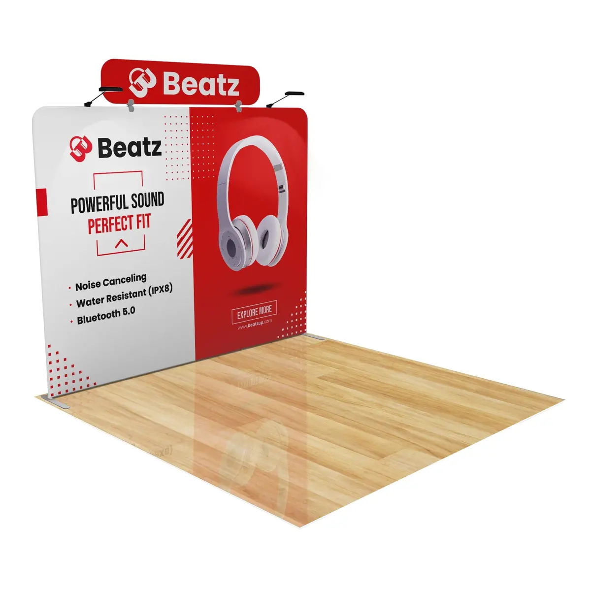 Trade Show Display With Tension Fabric Backdrop 16