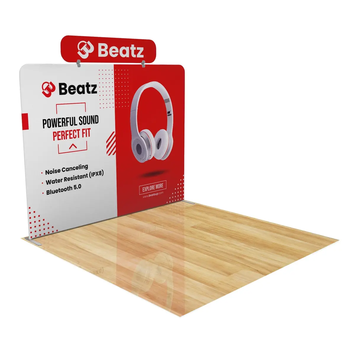 Trade Show Display With Tension Fabric Backdrop 14