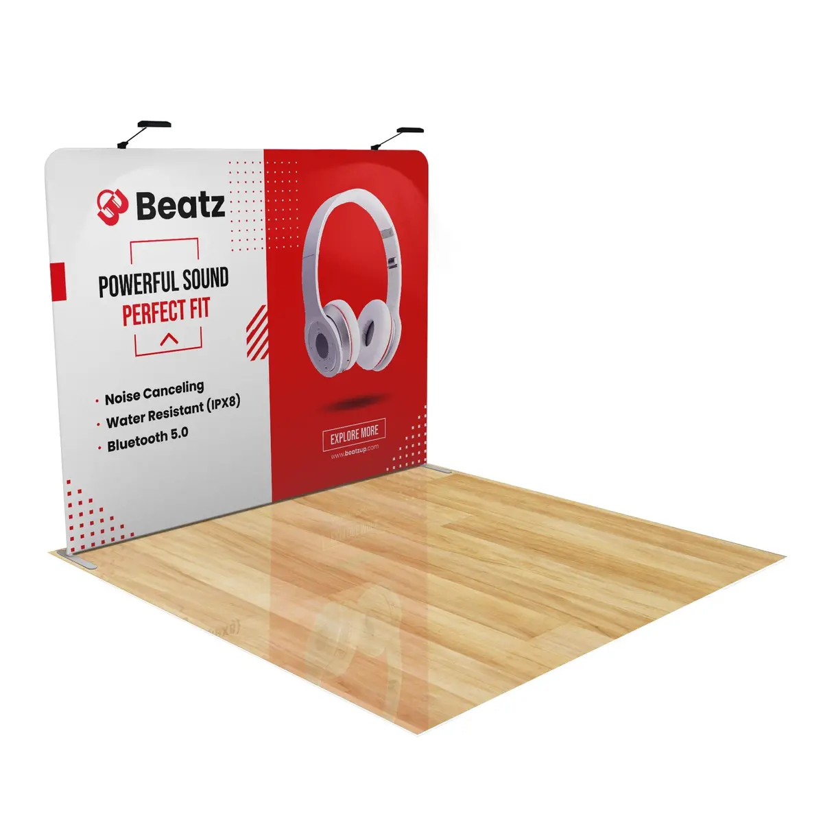 Trade Show Display With Tension Fabric Backdrop 12