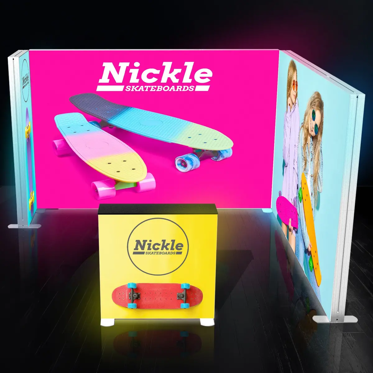 Backlit Trade Show Booth Seg Corner & Partition 2