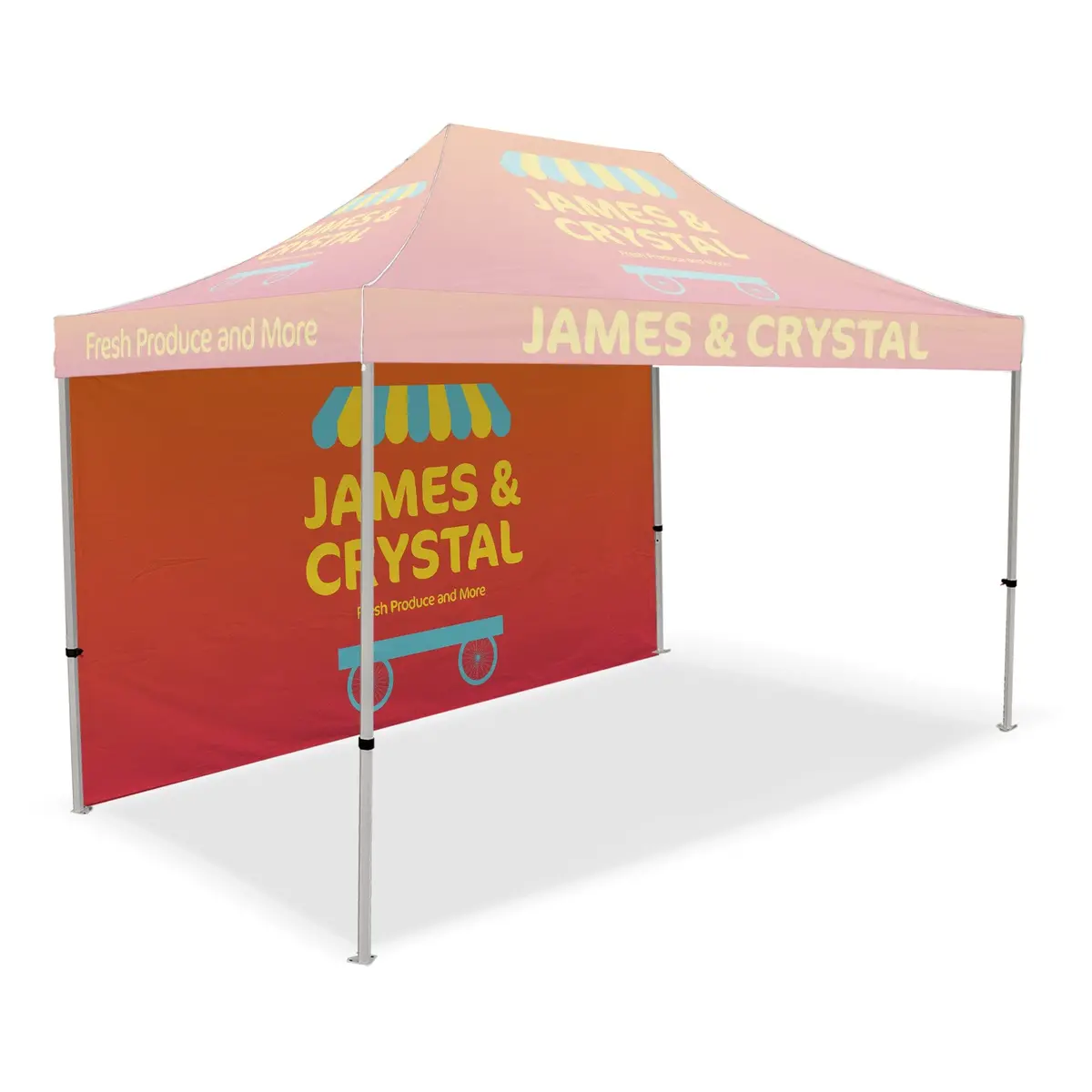 10'×10' Canopy Tent with Full Rear Wall Only - Image 3