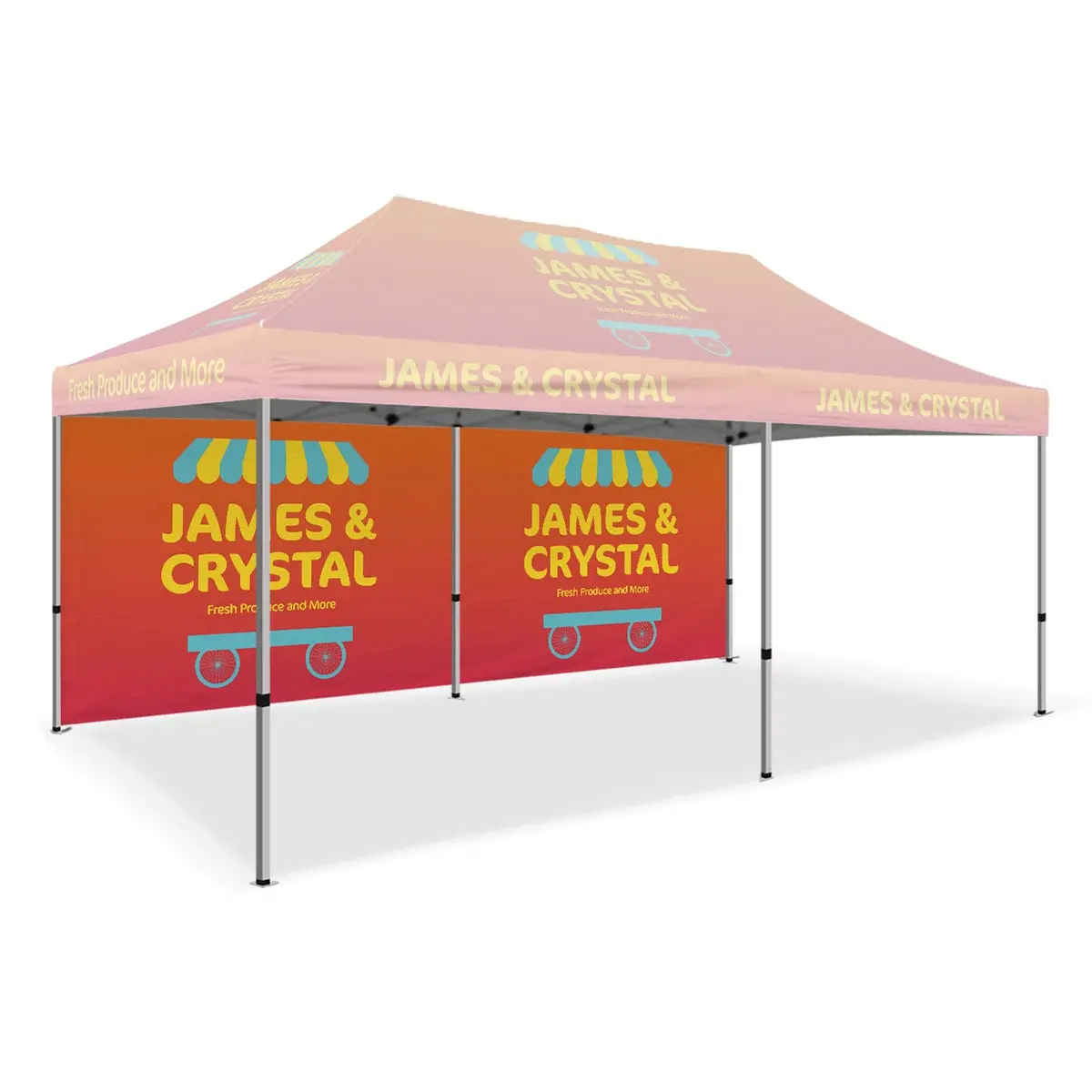 10'×10' Canopy Tent with Full Rear Wall Only - Image 4